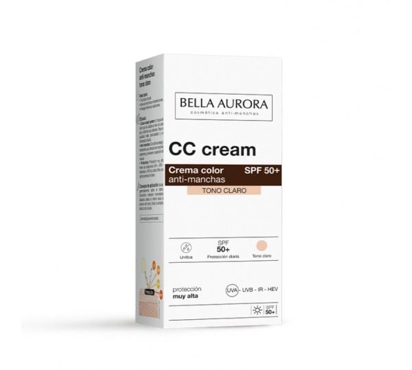 Bella Aurora CC Antispot Cream SPF50 Light Tone 30 ml