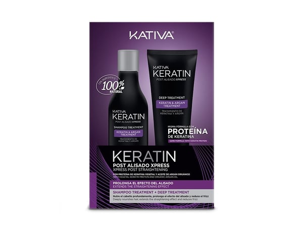 Kativa Keratin Post Smoothing Xpress Set (2 deler) profesjonell hårpleie