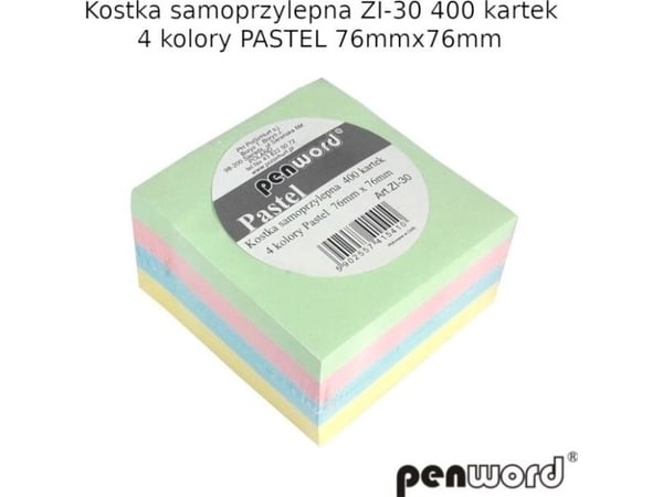 Polsirhurt Kostka pastelli 76mmx76mm ZI-30 400 arkkia 400 arkkia