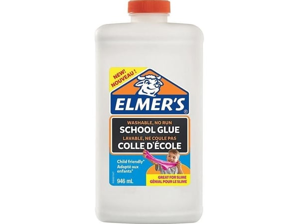 Skollim Elmer's white 946 ml - tvättbart för slem