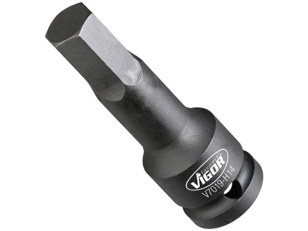 Vigor V7019-H14, Kraftpipe, Sort, 1 hoder, 1/2", Metrisk, 14 mm