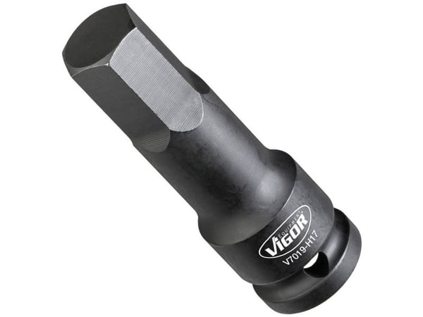 Vigor V7019-H17, Kraftpipe, Sort, 1 hoder, 1/2", Metrisk, 17 mm