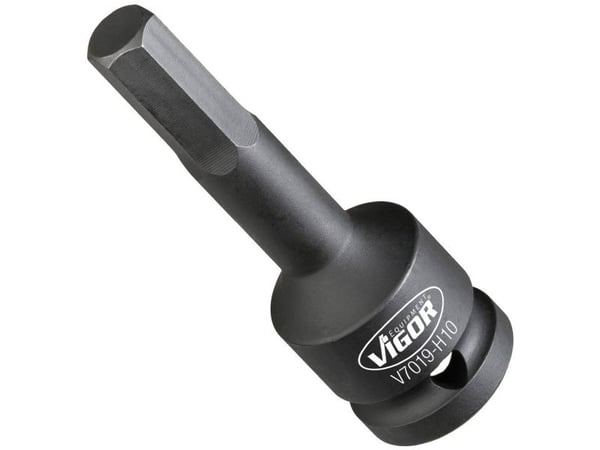 Vigor V7019-H10, Kraftpipe, Sort, 1 hoder, 1/2", Metrisk, 10 mm