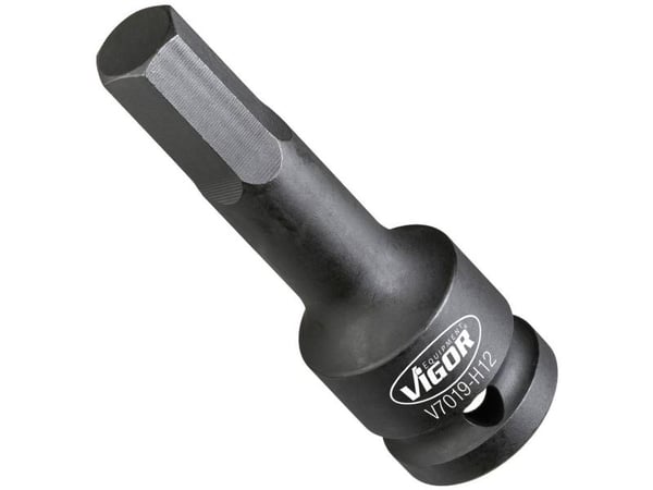 Vigor V7019-H12, Kraftpipe, Sort, 1 hoder, 1/2", Metrisk, 12 mm