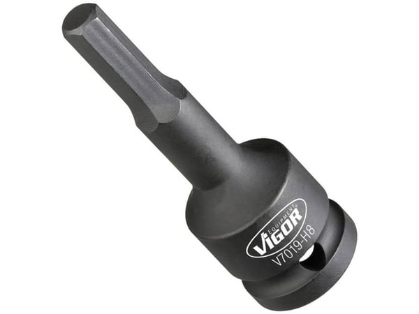 Vigor V7019-H8, Kraftpipe, Sort, 1 hoder, 1/2", Metrisk, 8 mm