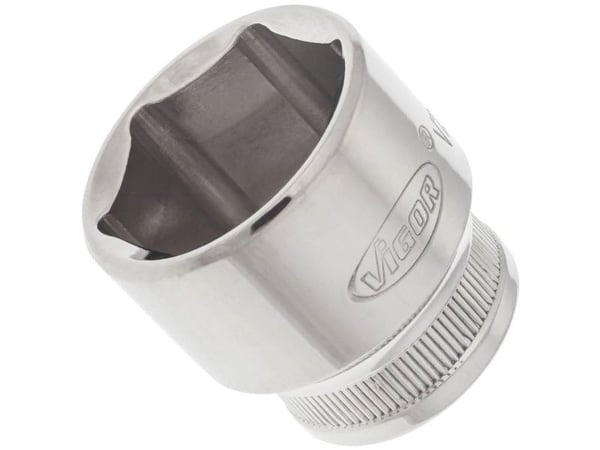 Vigor V2261, Kraftpipe, Sølv, 1 hoder, 3/8", Metrisk/imperisk, 10 mm