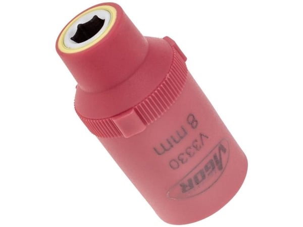 Vigor V3330, Stikkontakt, 1/2", Metrisk, 1 hoder, 8 mm, 5,5 cm