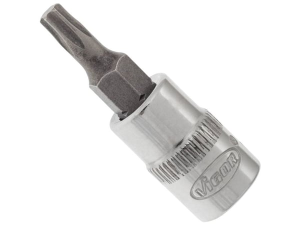 Vigor V2444N, 1 stykker, Torx, 1/4", T20, 1/4", 38 mm
