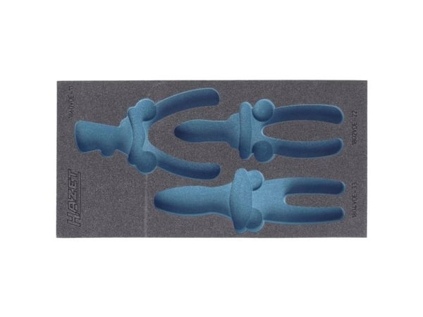 HAZET 163-227L Schaumstoffeinlage L x B 342 mm 172, Skuffeseksjon, Blå, Grå, Skum, Tyskland, 172 mm, 342 mm