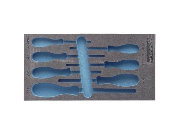 HAZET 163-229L, Vetolaatikkoyksikkö, Sininen, Harmaa, Vaahto, Saksa, 172 mm, 342 mm