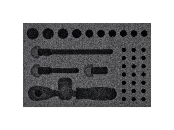 HAZET 163-253L Schaumstoffeinlage L x B 172 mm 114, Skuffemøbel, Blå, Grå, Skum, Tyskland, 172 mm, 342 mm