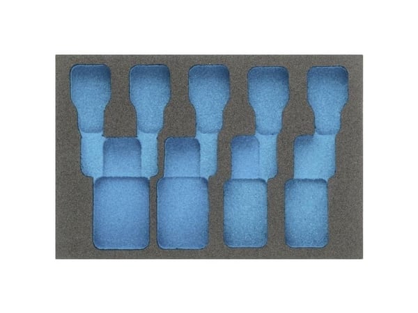 HAZET 163-270L Schaumstoffeinlage L x B 172 mm 114, Skuffemøbel, Blå, Grå, Skum, Tyskland, 172 mm, 342 mm
