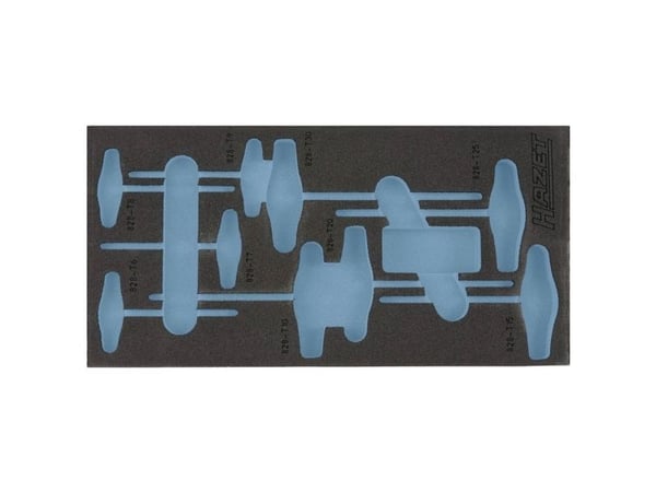 HAZET 163-182L Schaumstoffeinlage L x B 342 mm 172, Skuffeseksjon, Blå, Grå, Skum, Tyskland, 172 mm, 342 mm
