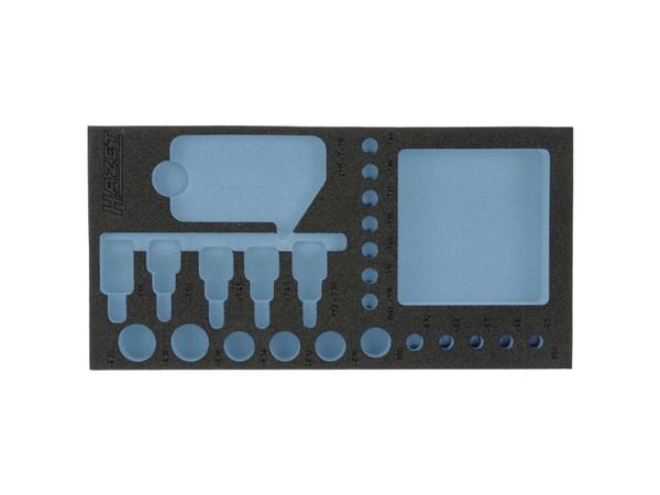 HAZET 163-192L Schaumstoffeinlage L x B 342 mm 172, Skuffeseksjon, Blå, Grå, Skum, Tyskland, 172 mm, 342 mm