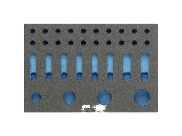 HAZET 163-346L Schaumstoffeinlage L x B 172 mm 114, Skuffemøbel, Blå, Grå, Skum, Tyskland, 342 mm, 519 mm
