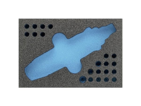 HAZET 163-333L Schaumstoffeinlage L x B 172 mm 114, Skuffemøbel, Blå, Grå, Skum, Tyskland, 342 mm, 519 mm