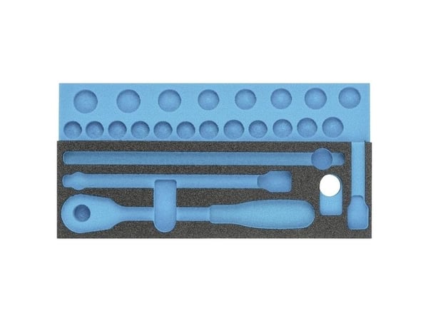 HAZET 163-342L Schaumstoffeinlage L x B 342 mm 172, Skuffemøbel, Blå, Grå, Skum, Tyskland, 342 mm, 519 mm