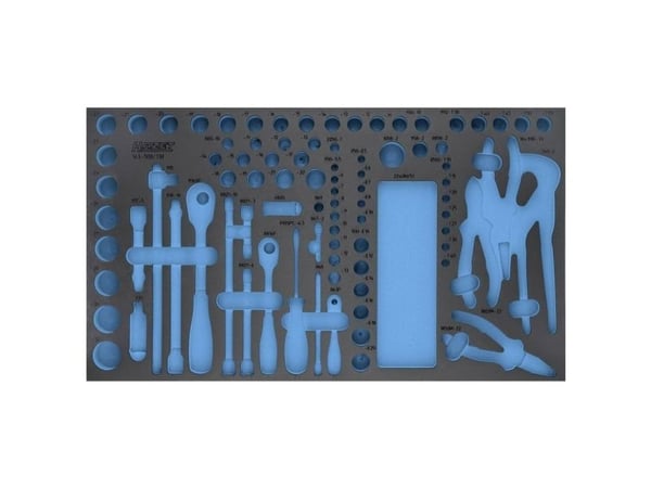 Hazet 163-508L 163-508L Vaahtomuovisisus (L x S) 691 mm x 392 mm