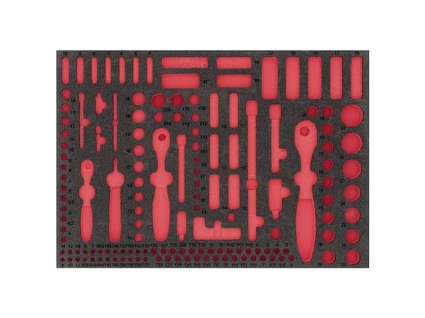 Vigor V4130, Skillesett, Svart, Rød, Skum, Vigor V4188