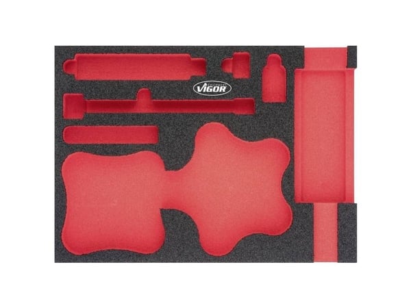 Vigor V4904-L, Skillesett, Svart, Rød, Skum, Vigor V4904, V5168, 282 mm, 393 mm