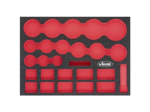 Vigor V5066-L, Set med avdelare, Svart, Skum, 393 mm, 35 mm, 282 mm