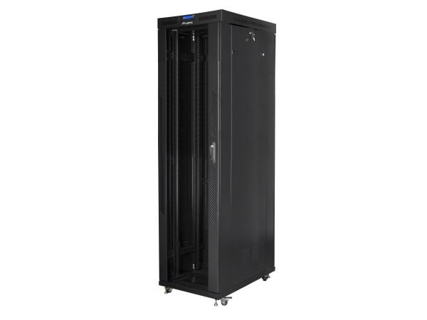 Lanberg - Rack skap - med 4 kjølevifter - 230 V - svart, RAL 9004 - 47U - 19"