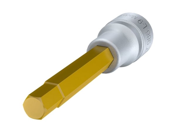HAZET 986L-9, Stikkontakt, 1/2", Metrisk, 1 hoder, 12.5 mm, Titan