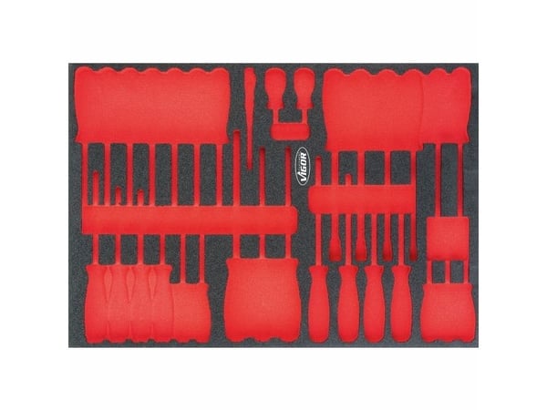 Vigor V4231, Skillesett, Svart, Rød, Skum, Vigor V4230