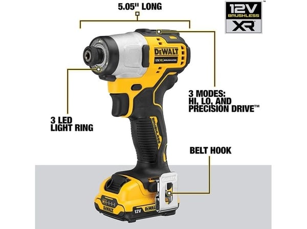 DEWALT UCAVENGER 12V 163Nm 2x2.0Ah DCF801D2 12V 163Nm 2x2.0Ah DCF801D2