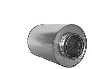 [OUTLET] - LINDAB Lyddæmper SLU 125 med 50 mm isolering. Længde 665 mm, ydre diameter 224 mm.
