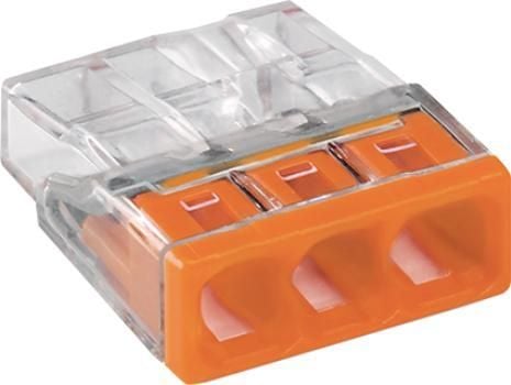 Wago snabbkoppling 2273-203 3x0,5-2,5 mm² orange 5 st