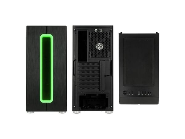 Kolink Nimbus, Midi Tower, PC, Sort, ATX, Micro ATX, Mini-ITX, Plast, Stål, Herdet glass, Multi