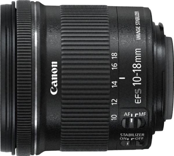 Canon EF-S - Vidvinkelzoomobjektiv - 10 mm - 18 mm - f/4.5-5.6 IS STM - Canon EF - for EOS 100, 1200, 70, 700, 7D, Kiss X6i, Kiss X7, Kiss X70, Kis...