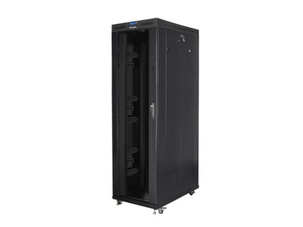 Lanberg - Rack skap - med display, 4 kjølevifter - svart, RAL 9004 - 42U - 19"