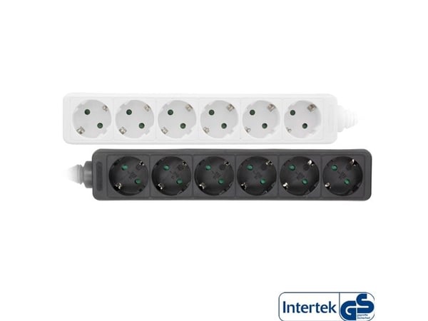 InLine 16461I, 1,5 m, Kulmikas, 1,5 mm², Musta, Muovi, 6 AC-pistorasia(a)