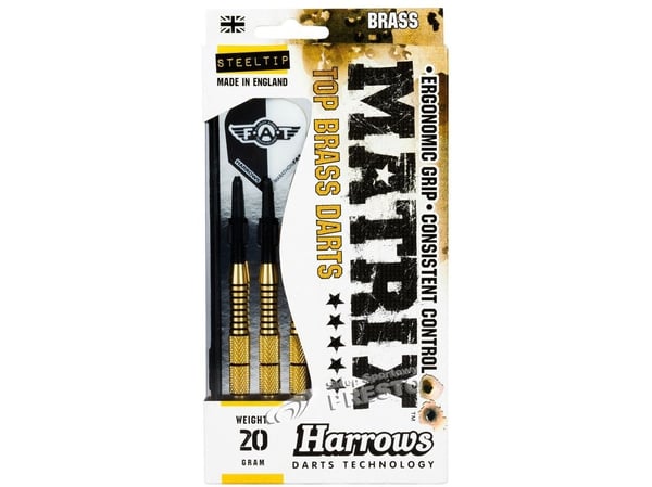 Harrows Darts Matrix, Stålspets, Svart, Guld, Orange, Vuxna, mässing, 20 g, 5,7 cm
