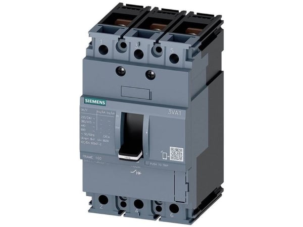 Siemens 3VA1192-6MG32-0AA0 Strömbrytare 1 st Inställningsområde (ström): 12,5 A (max) Kopplingsspänning (max): 690 V/AC (B x H x D) 76,2 x 130 x 70 mm