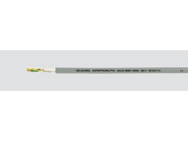 HELUKABEL 49555, Lågspänningskabel, Grå, Polyvinylklorid (PVC), Koppar, 0.14 mm ², 14 kg/km