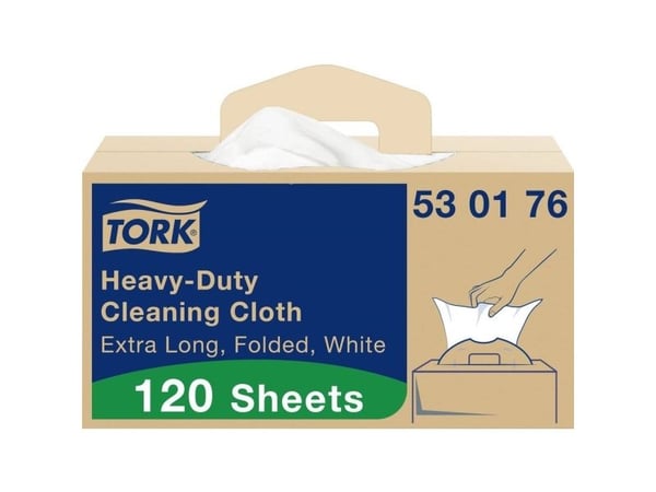Tørkeklut Tork Heavy Duty W7 hvit 61,5x35,5cm - 120 stk./kartong