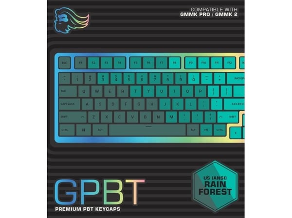 Glorious PC Gaming Race GPBT, Tastaturtaster, Polybutylentereftalat (PBT), Bensinfarge, Teal