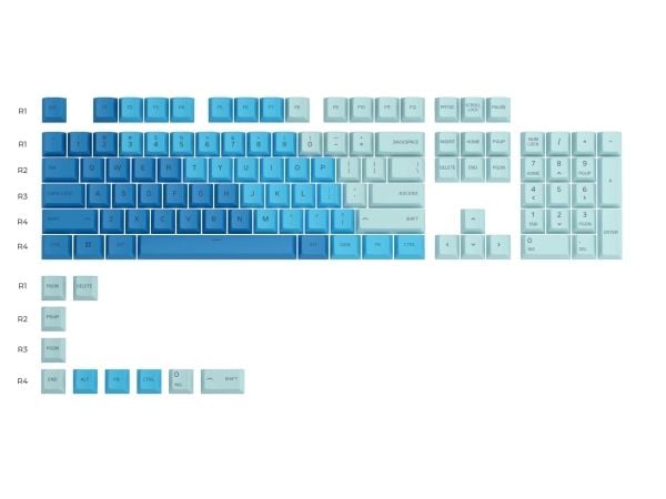 Glorious PC Gaming Race GPBT, Tastaturtaster, Polybutylentereftalat (PBT), Blå