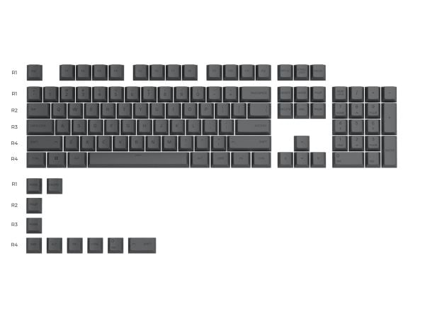 Glorious PC Gaming Race GPBT, Tastaturtaster, Polybutylentereftalat (PBT), Sort