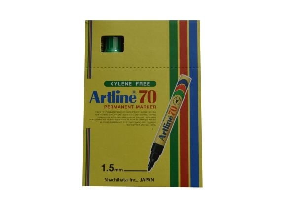 Marker, Artline, EK70, 1,5MM, Spids grøn, permanent - (12 stk.)