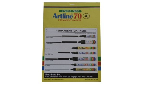 Marker, Artline, EK70, 1,5MM, Spids grøn, permanent - (12 stk.)