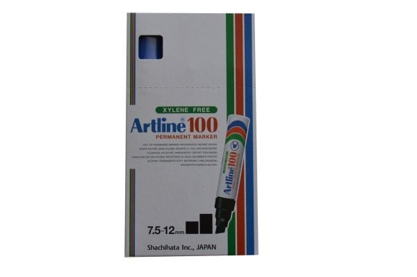 Marker Artline® 100 permanent blå 7,5-12mm - (6 stk.)