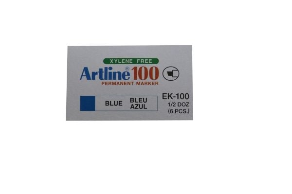 Marker Artline® 100 permanent blå 7,5-12mm - (6 stk.)