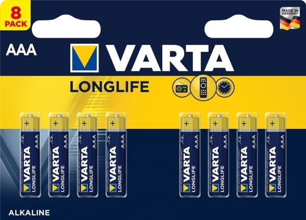 Varta Longlife 4103 - Batteri 8 x AAA / LR03 - Alkalisk