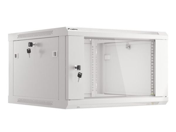 Lanberg - Rack skap - veggmonterbar - grå, RAL 7035 - 6U - 19"