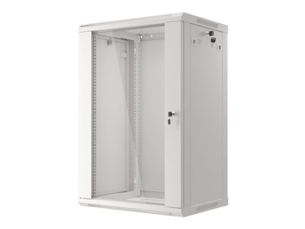 Lanberg - Rack skap - veggmonterbar - grå, RAL 7035 - 18U - 19"