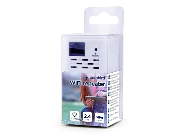 Gembird WNP-RP300-03 - Rekkeviddeutvider for Wi-Fi - 100Mb LAN - Wi-Fi - 2.4 GHz